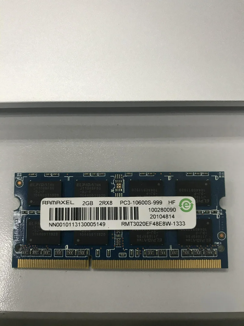 

RAM Ramaxel/memory 2G 2RX8 PC3-10600S notebook memory RMT3020EF48E8W-1333