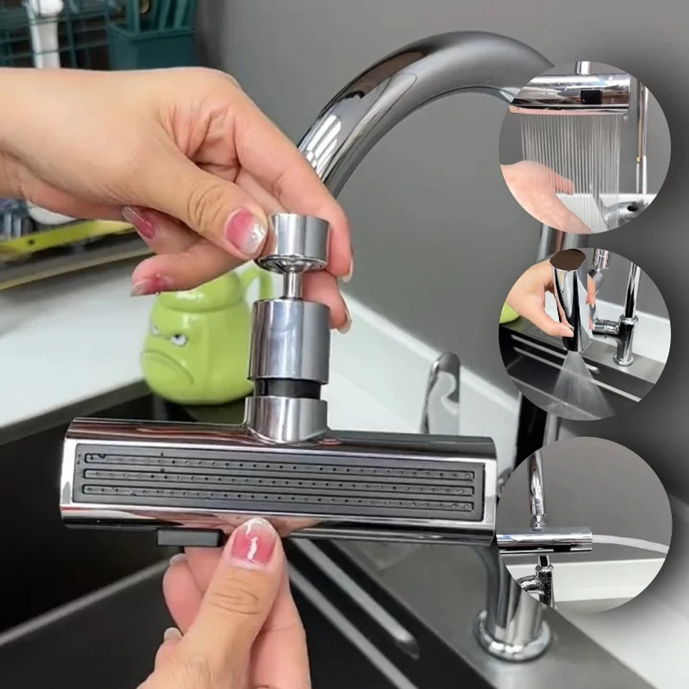 

Kitchen Waterfall Faucet Head Replacement Kitchen Faucet Waterfall Outlet With 3 Mode Multifunctional Water Tap Nozzle Extension