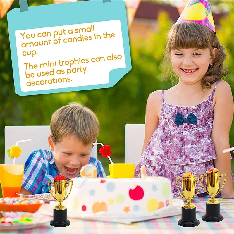 Набор из 24 мини-трофей для детских наградов пластиковые золотые трофейные кубки