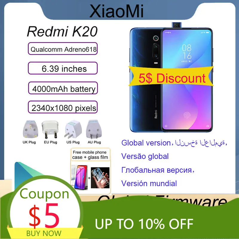Xiaomi Redmi K20 cellphone Android 9.0 9T Android Snapdragon 730 6.39inches