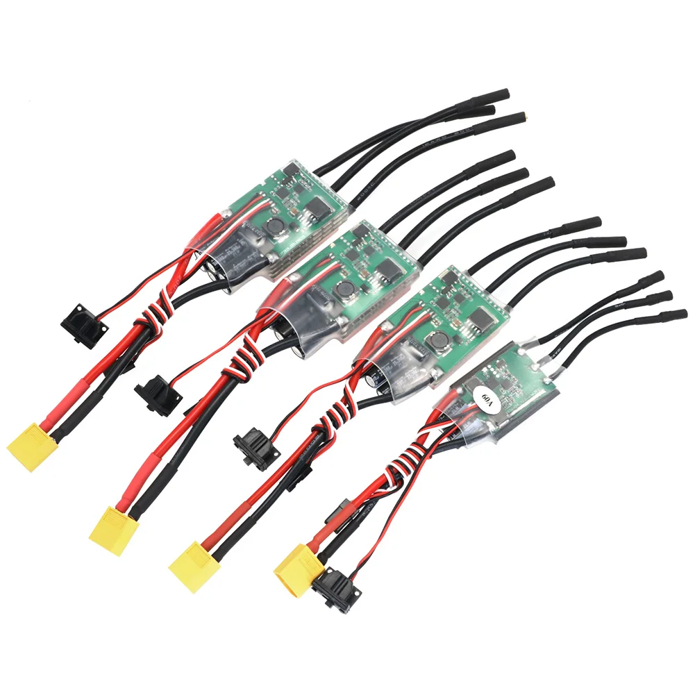 Фото RedHobby AM32 60A 80A 160A 200A Бесщеточный ESC для программирования 2-6S BEC 6V/2A 6V/5A для 1/10 1/8 RC Гусеничный автомобиль Axial TRX SCX10 TRX4 №1
