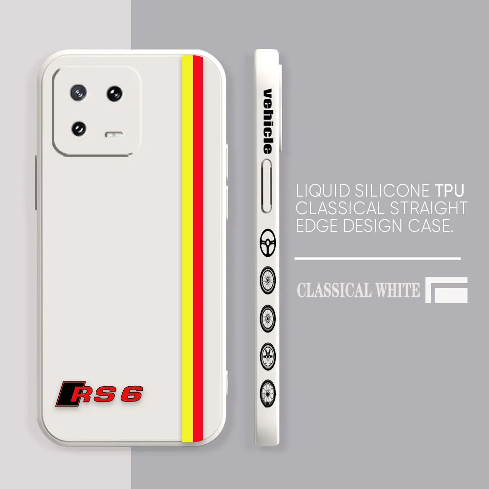 Case For Xiaomi PCOO F3 F4 F5 M3 M4 M5 X3 X4 X5 MIX 3 4 Black Shark 5 GT Pro 4G 5G Case Funda Cqoue Shell Luxury Car A-Audi LOGO