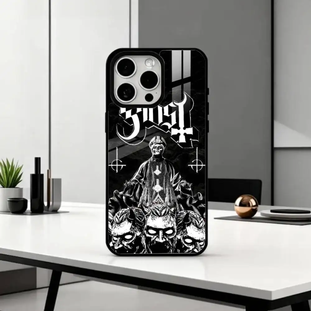 Фото Чехол для телефона Cool Rock B-Band G-GhostS для iPhone 17, 16, 15, 14, 13, 12, 11 Plus, Pro Max, магнитный, для беспроводной зарядки Magsafe №5