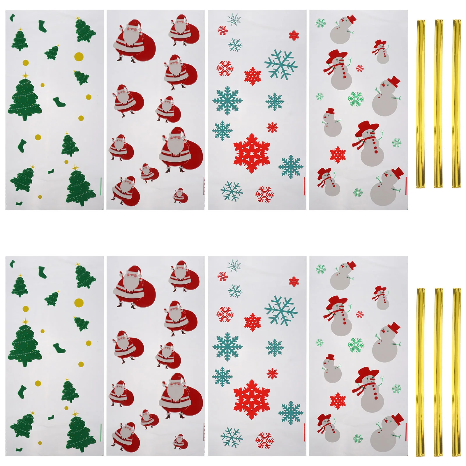 

Christmas Bagscandy Partycellophane Treat Wrap Snack Favor Goodies Cookie Gift Givingflat Storage Cleartie Dessert