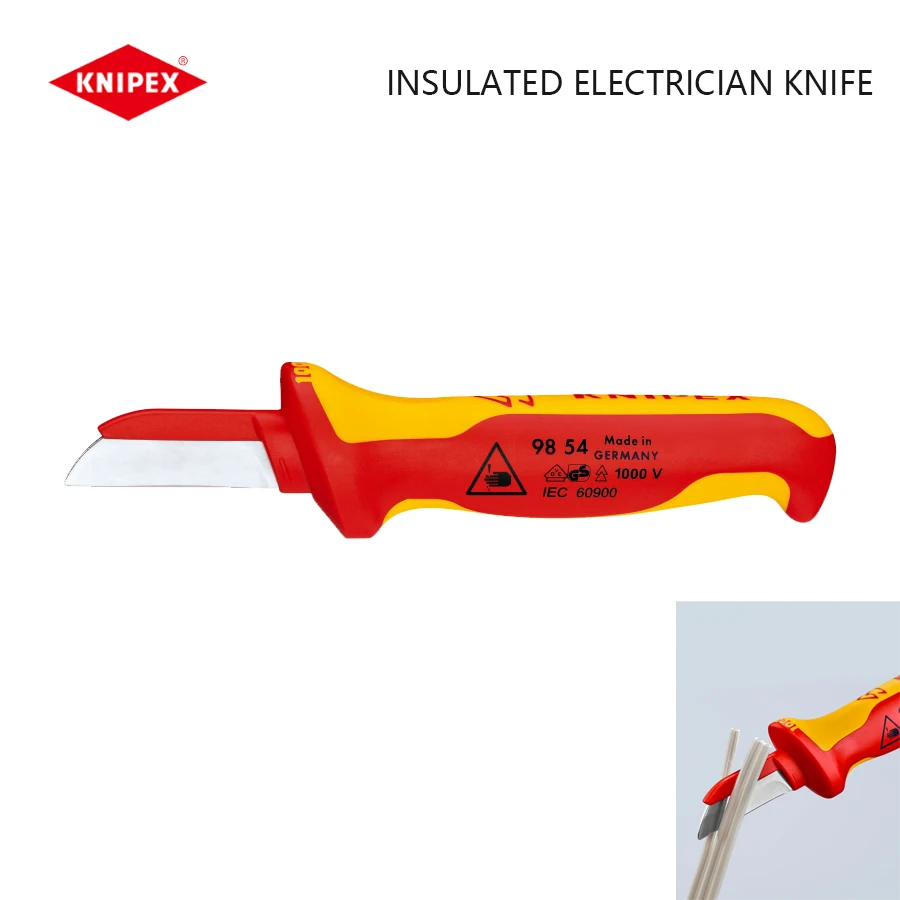 Нож электрика KNIPEX 9854 с изоляцией 1000 В VDE