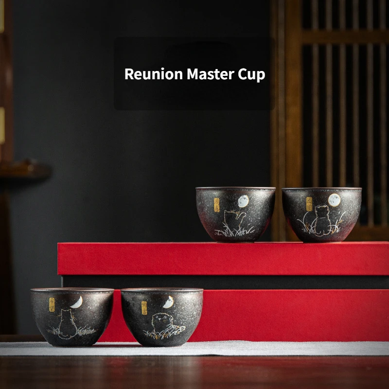 

Kung Fu Tea Cup Ceramic Tea Bowl Single Master Cup Small Tea Cup Kiln Baked Stoneware Tea Bowl Cup Office Business Gift Bowl