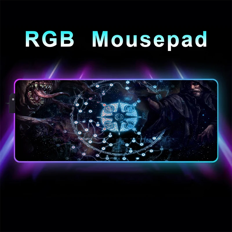 

Mousepad Rgb Gaming Path of Exile Gamer Cabinet Desk Mat Keyboard Mats Accessories Pc Xxl Anime Carpet Large Computer