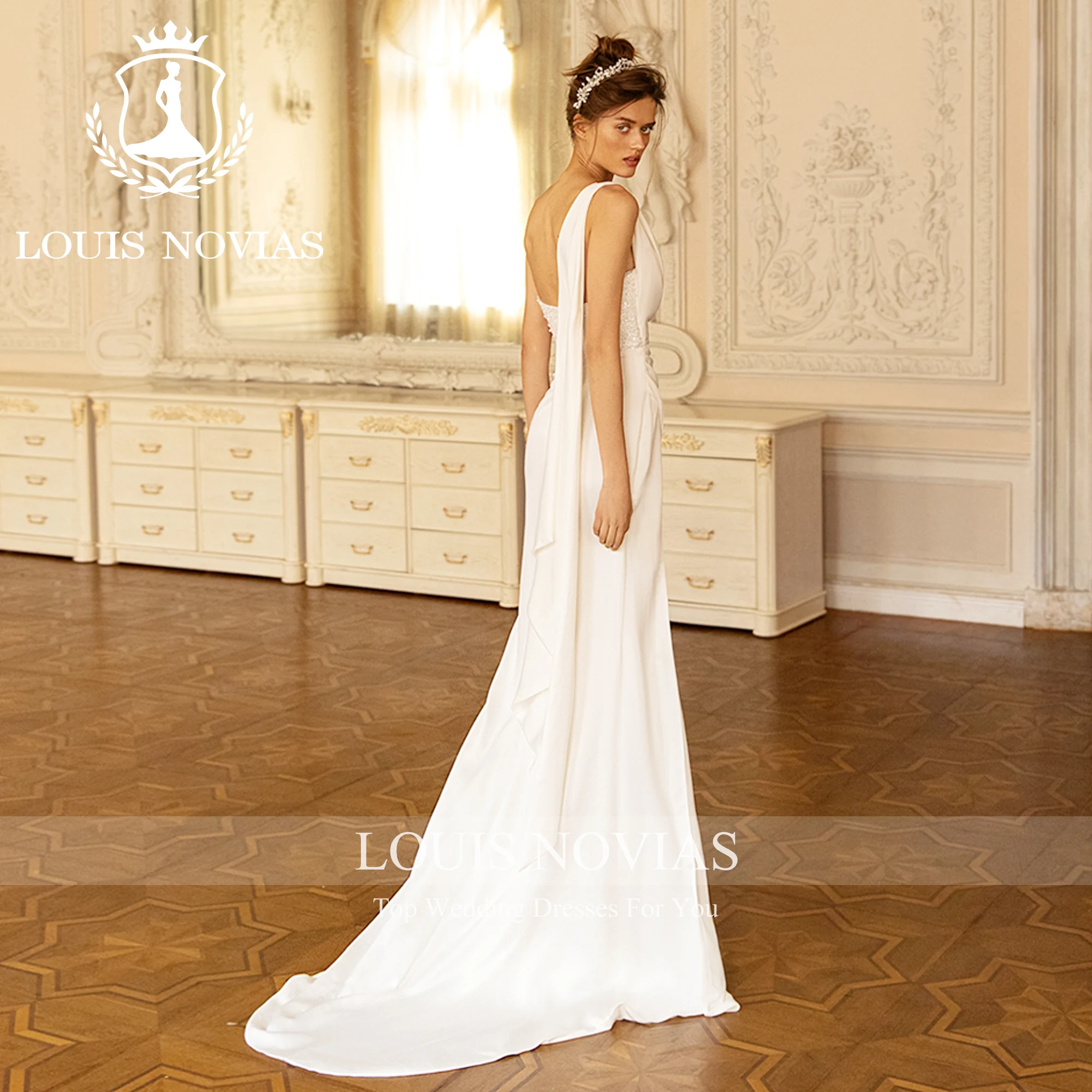 LOUIS NOVIAS Свадебные платья для женщин в стиле русалки элегантное свадебное платье