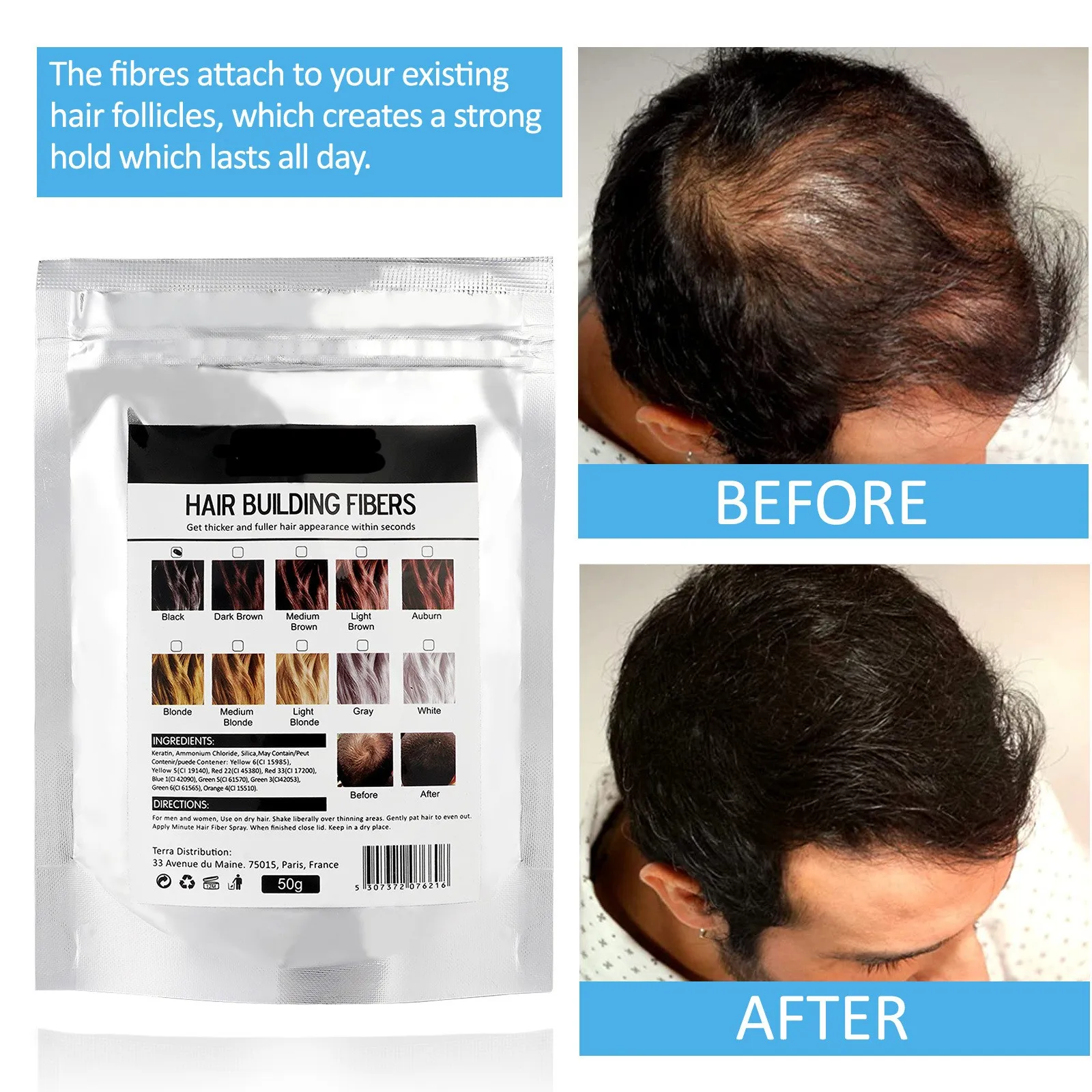 Hair Fibers Regrowth Powders Keratin Applicator Hair Building Fibers Hair Growth Hair Care Dropshopping