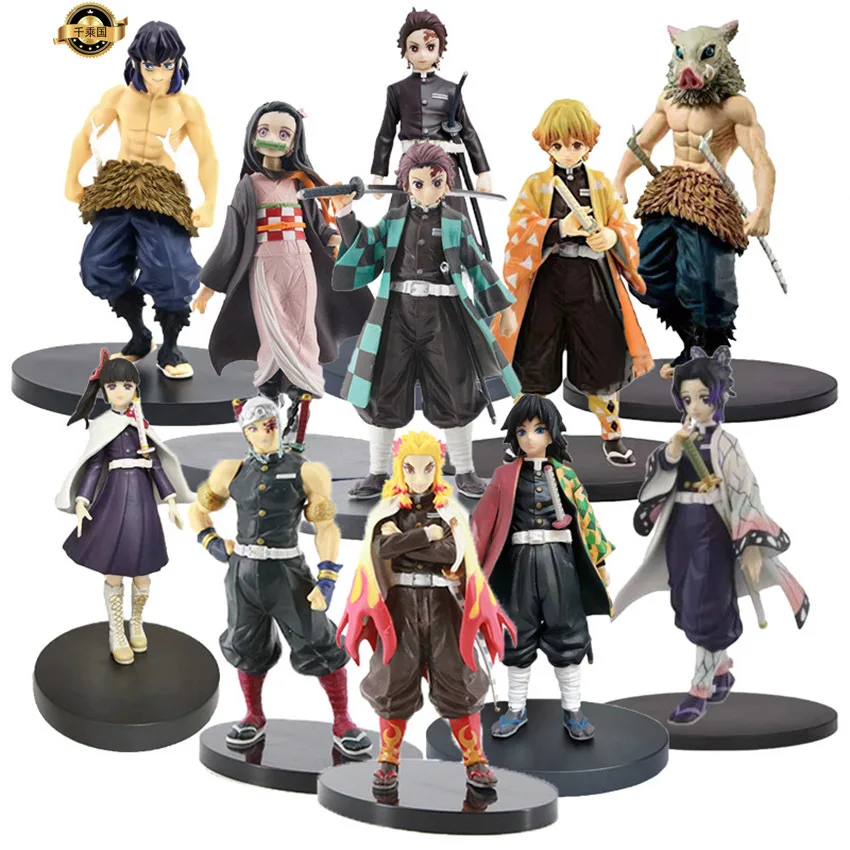 Экшн-фигурки Kimetsu No Yaiba из ПВХ аниме Nezuko Tanjirou Zenitsu Sanemi фигурка убийца демонов