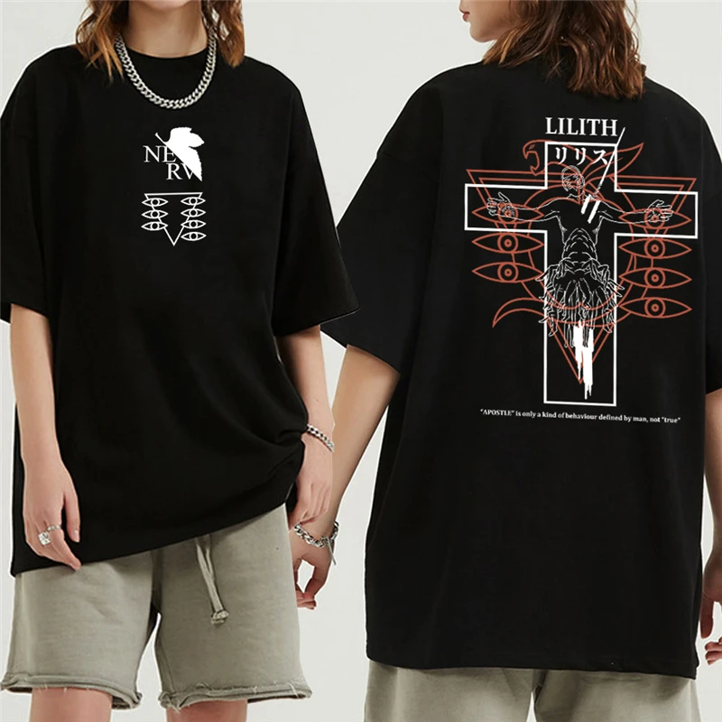 

Anime T-shirt Oversized Evangelion Tees Lilith Clothes Tops For Women Men Summer Short Sleeve Harajuku T-shirts Camiseta
