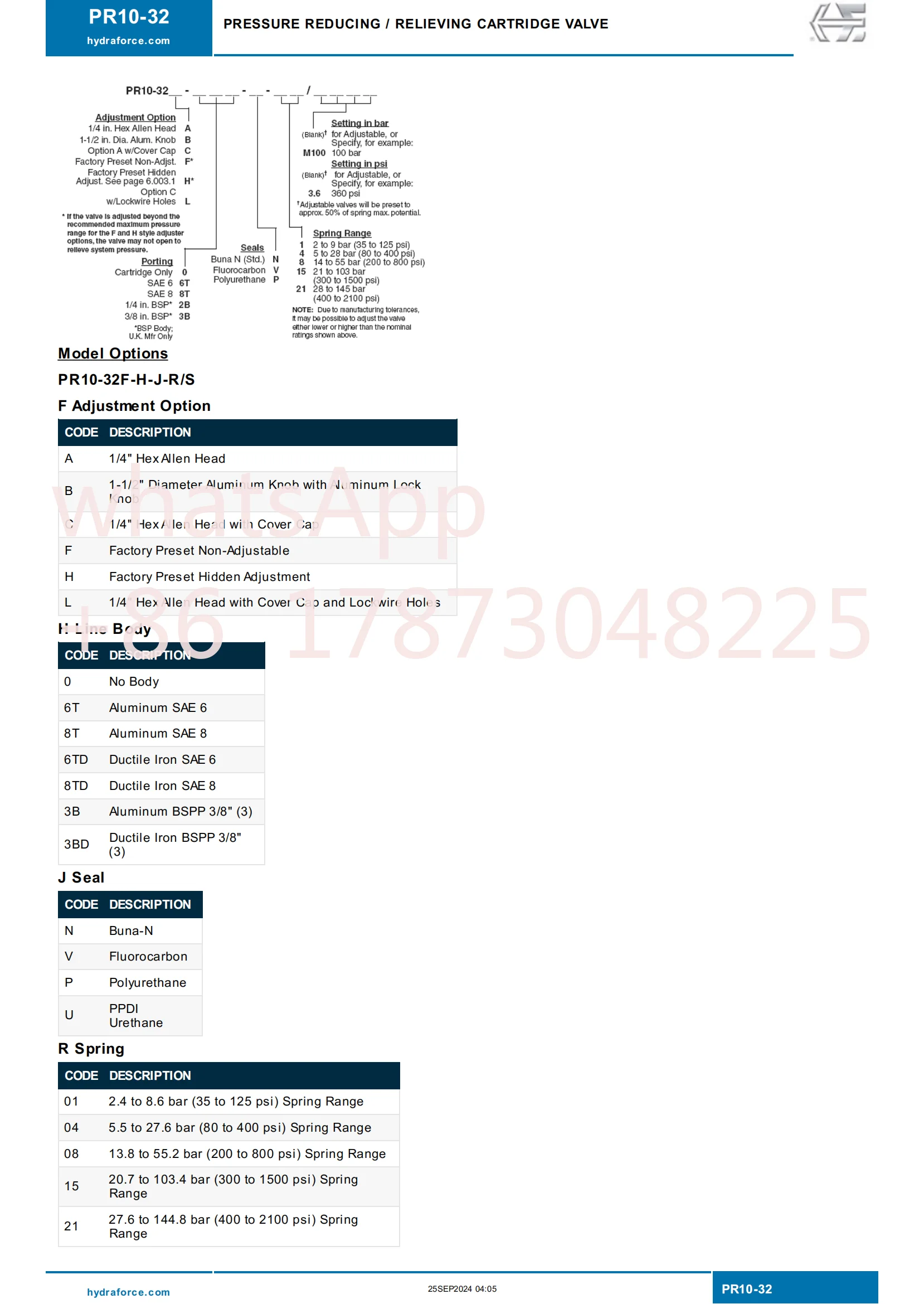 LDPR-10 Предохранительный клапан прямого действия PR10-32 Гидравлический картриджный