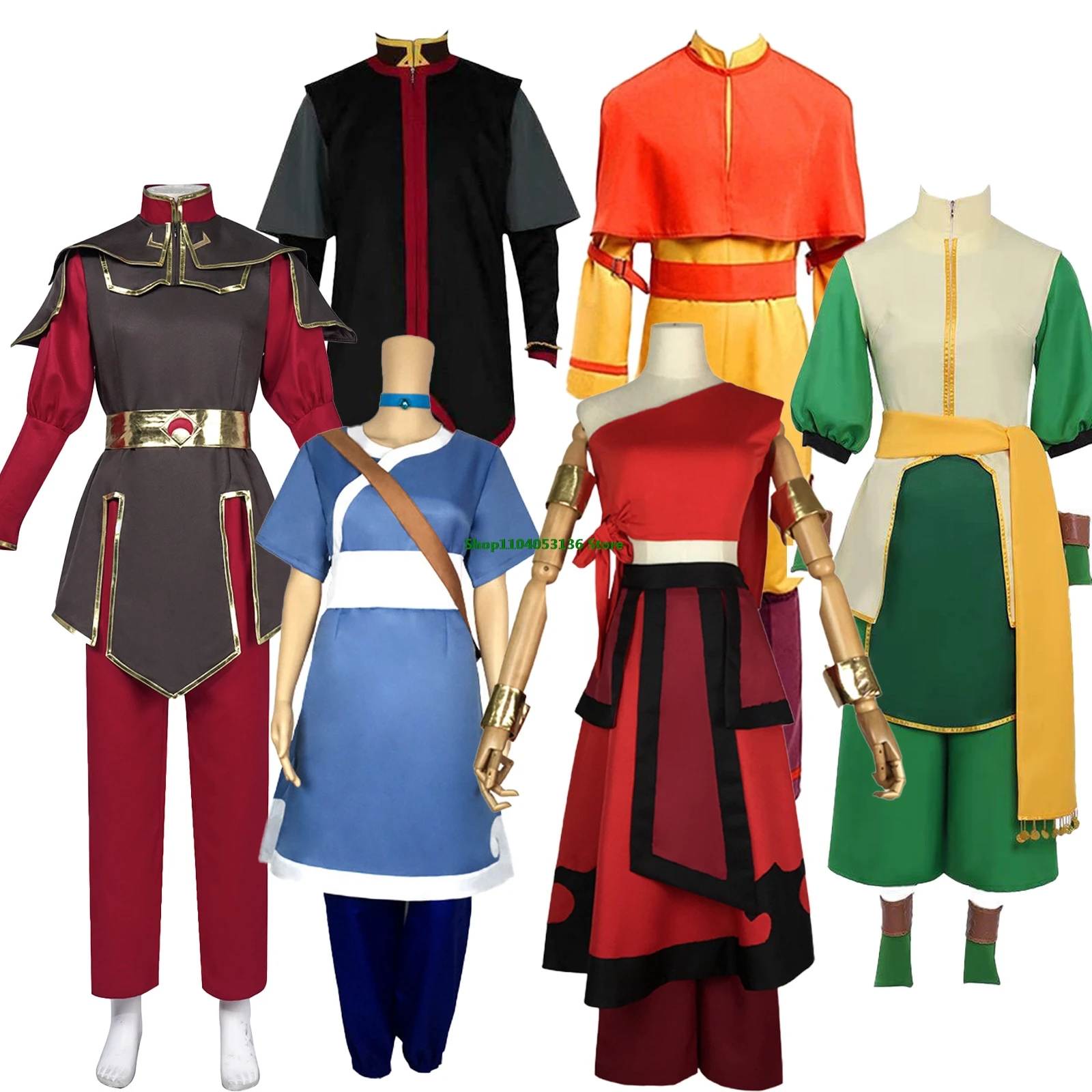 Avatar The Last Airbender Prince Zuko Princess Azula Mai Cosplay Costume Anime Fire Nation Aang Korra Katara Clothes