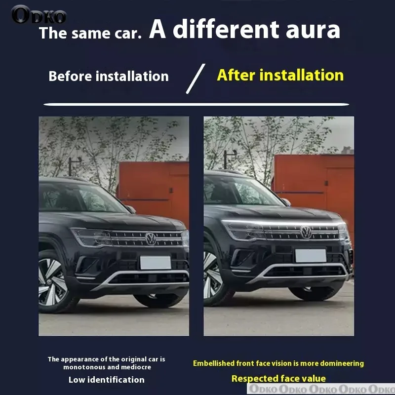 Фото ДЛЯ LSUZU D-MAX 2015-2025 Новое обновление светодиодных дневных ходовых огней сканирования капота автомобиля DRL направляющая декоративная лампа окружающего света 12 В №5