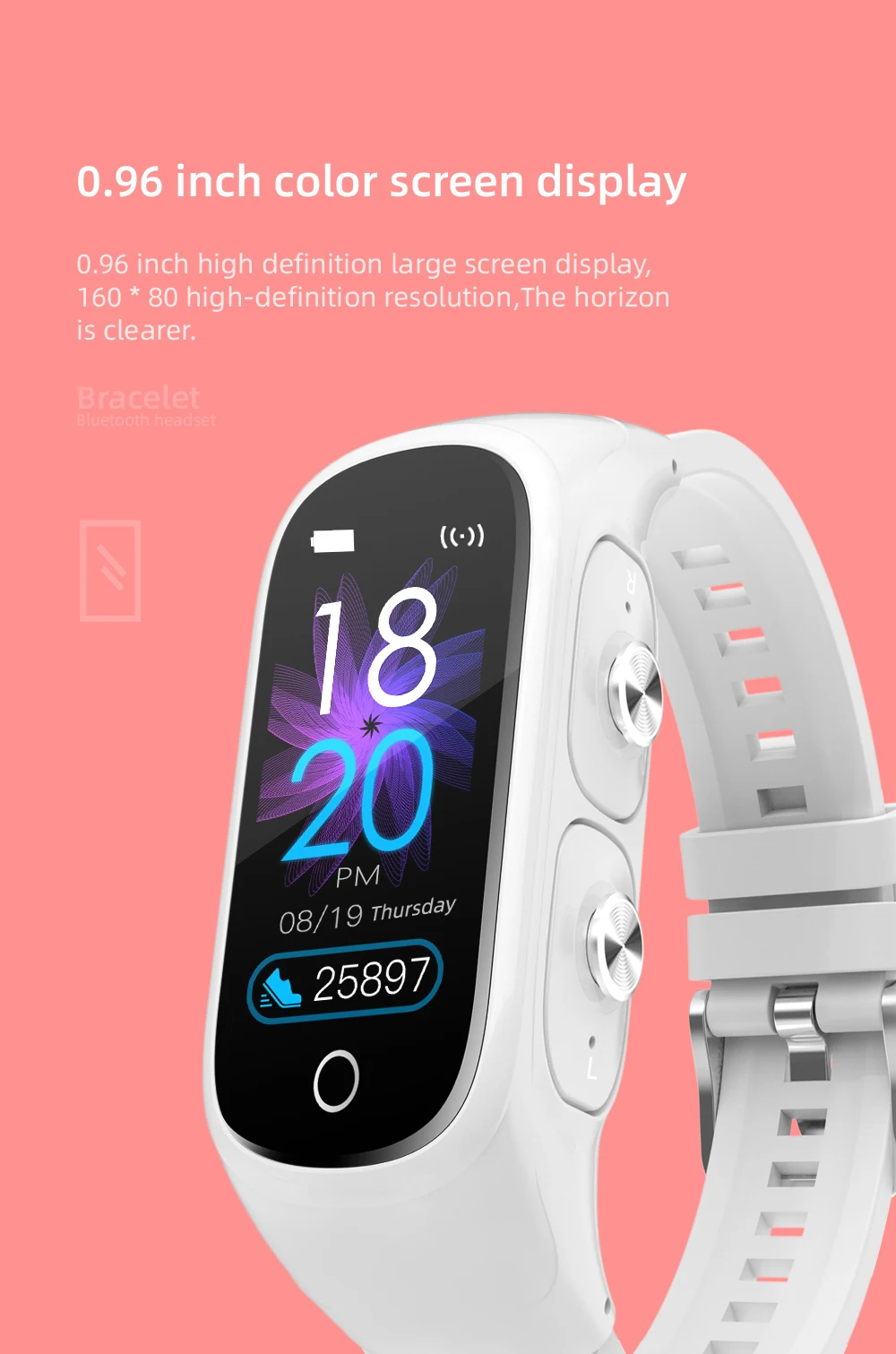 Умный Браслет KUMI SmartBand N8 2022 дюйма цветной дисплей AMOLED фитнес-трекер для измерения