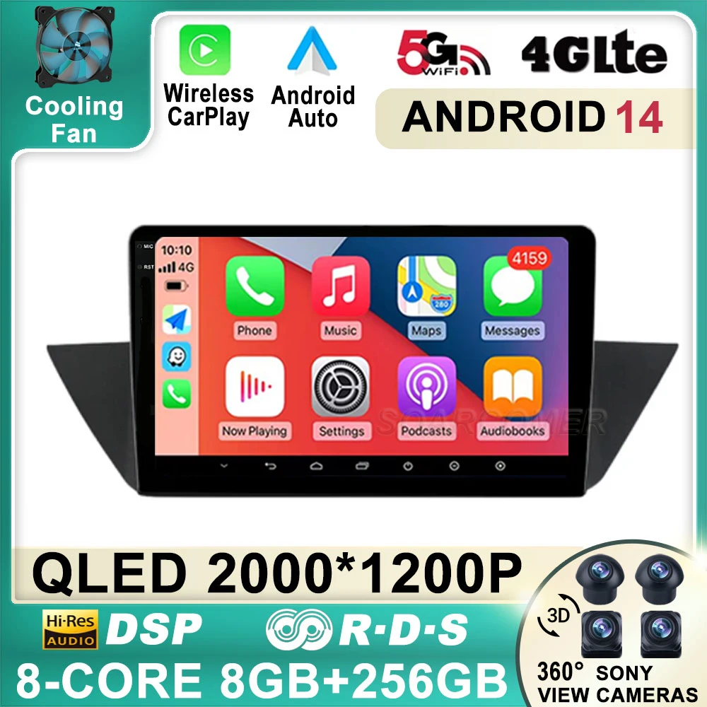Android 14 мультимедийный видеоплеер для BMW X1 E84 2009-2012 автомобильное радио стерео