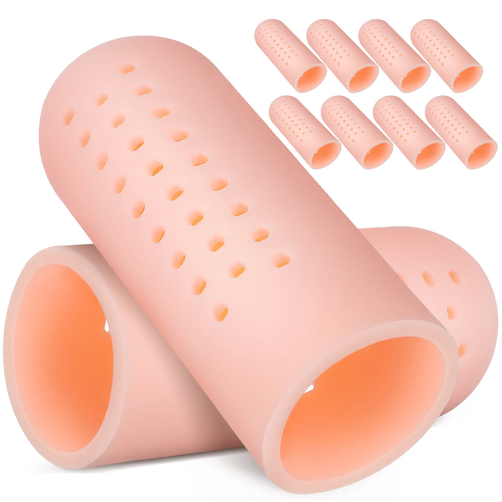 

Finger Protectors Silicone Fingertip Sleeves Fingertipssupportprotection Caps Guitar Covers Breathable Cover Toe Cots Fingers