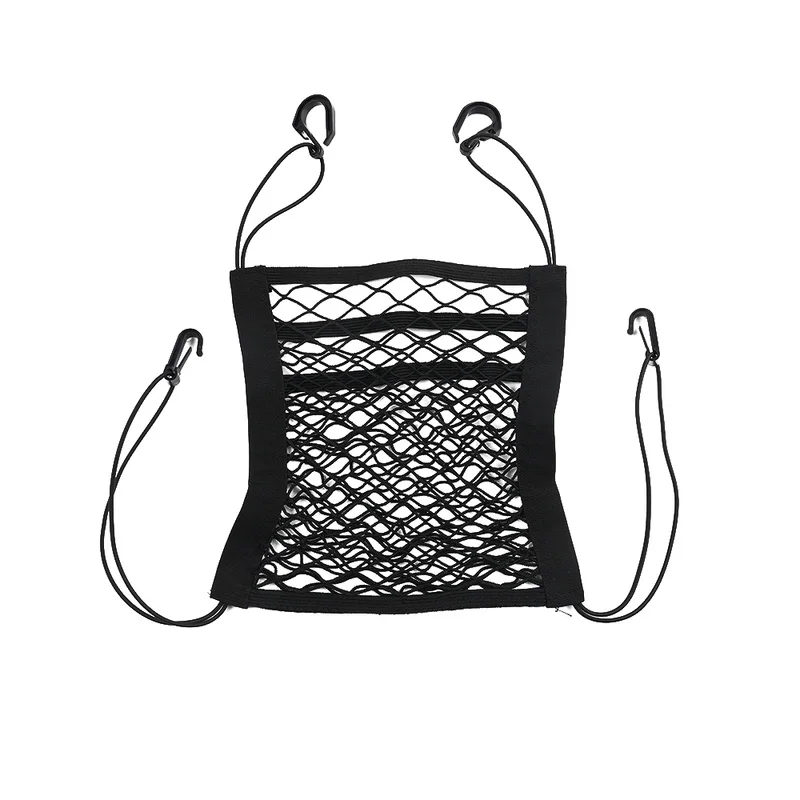 3-Layer Car Storage Net Bag Between Seats Divider Pet Barrier Stretchable Elastic Mesh Organizer Auto Accessories | Автомобили и