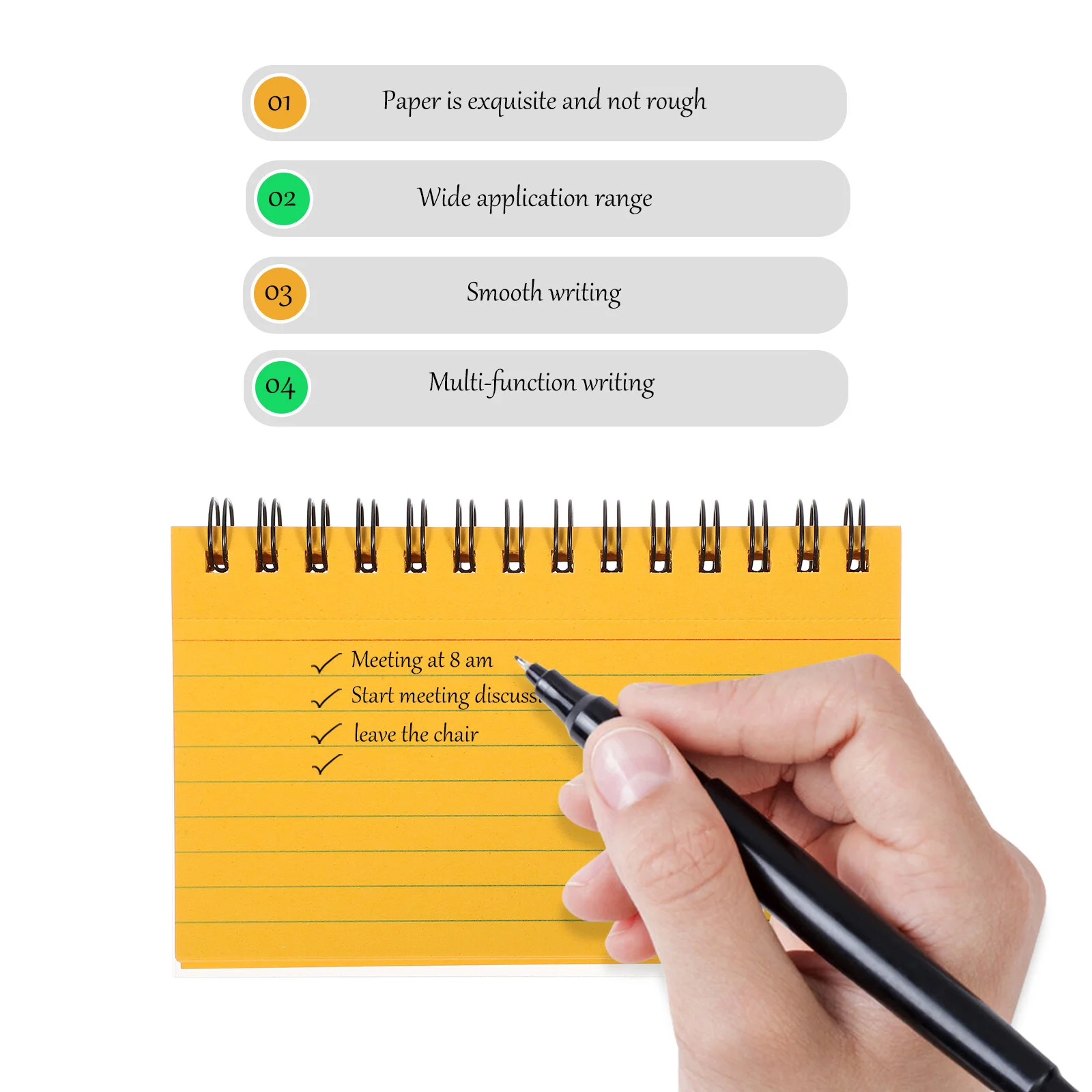 

5 Pcs Binder Index Card Record Notebooks Blank Flash Cards Lining Notepads Students Paper Papers Speech Colored