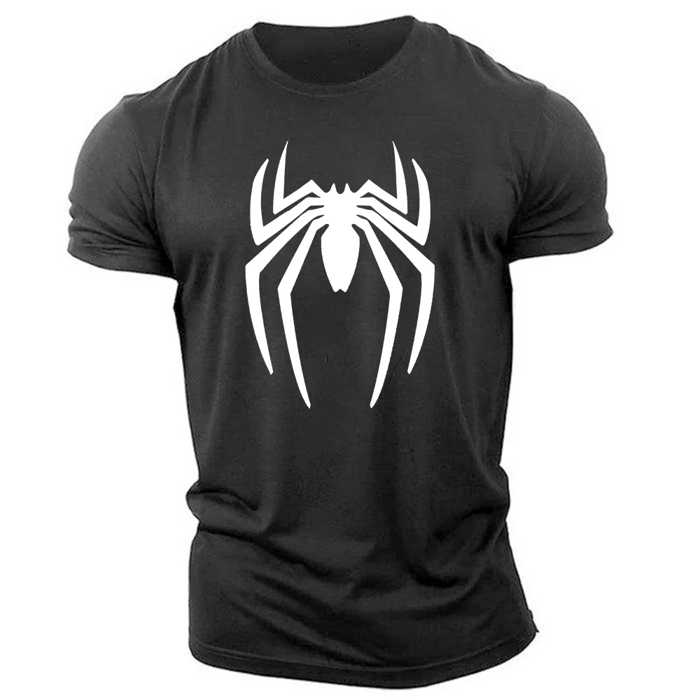 

Four Seasons Fashion Outdoor Leisure Sports 2d Spider Print Adult Men'S Round Neck Short Sleeve T-Shirt Loose And Comfortable