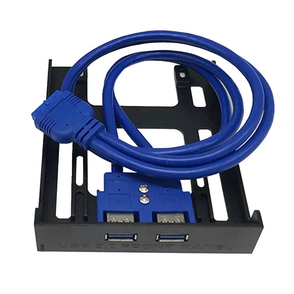 

2 порта USB 3,0 Передняя панель 20 Pin USB3.0 Hub расширение Bay адаптер Коннектор пластиковый кронштейн для ПК рабочего стола 3,5 дюйма