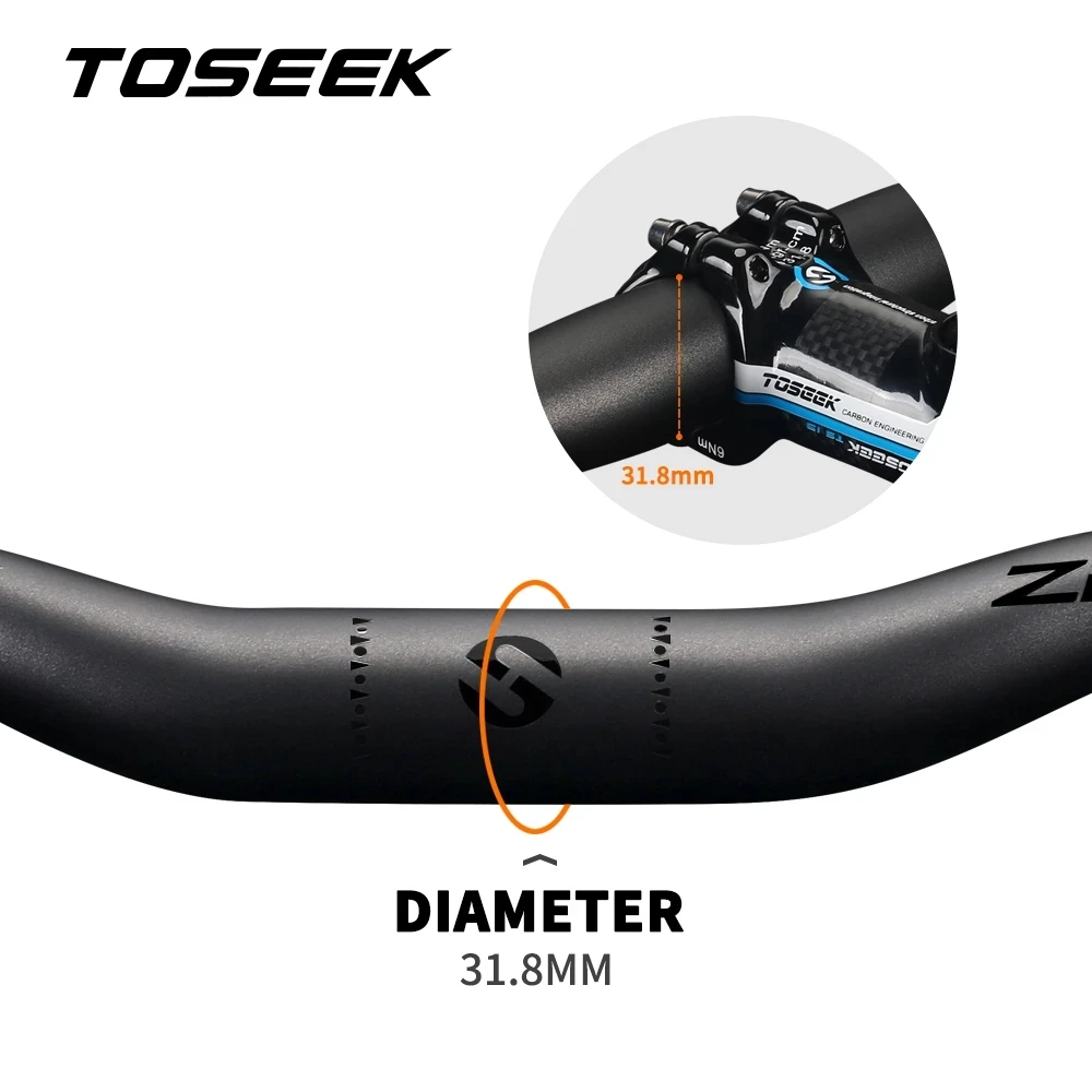 TOSEEK ZF-ONE Руль для горного велосипеда 31 8 мм Черный Серый Серебристый Матовый из