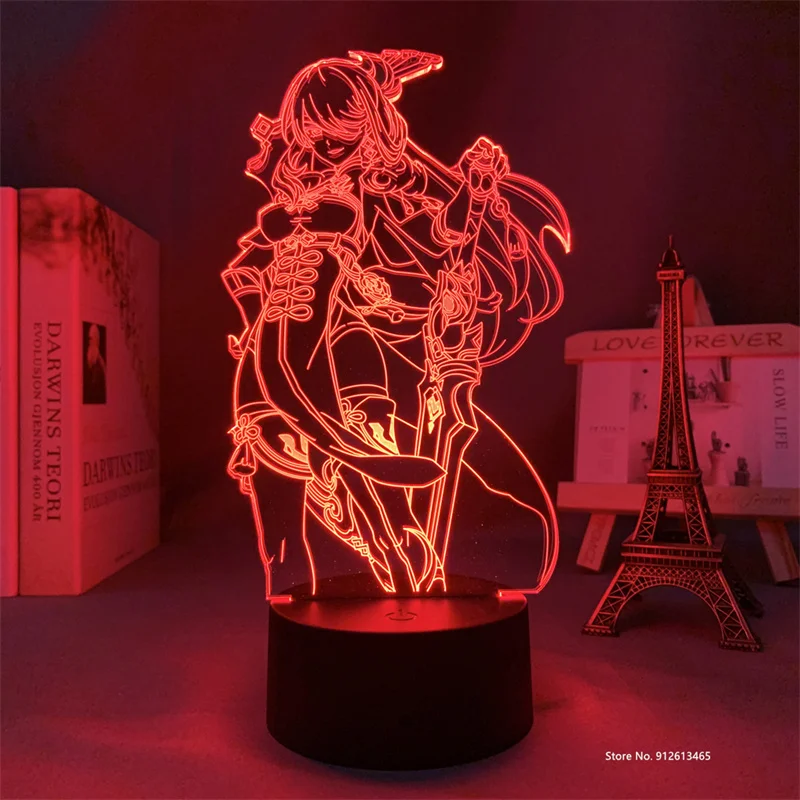

3d Genshin Impact Beidou светодиодный ночсветильник, необычная анимация, яркая светящаяся настольная лампа