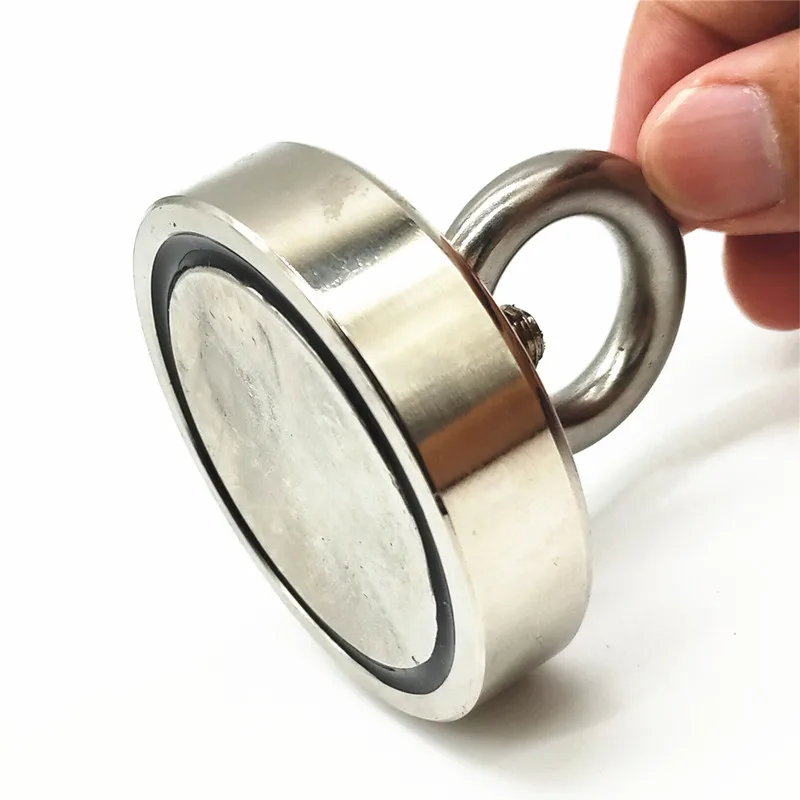 

Super Fishing Magnets with 10m Rope Option Magnetic Material 150Kg Strong N52 Neodymium Permanent Magnet Round Thick Eyebolt