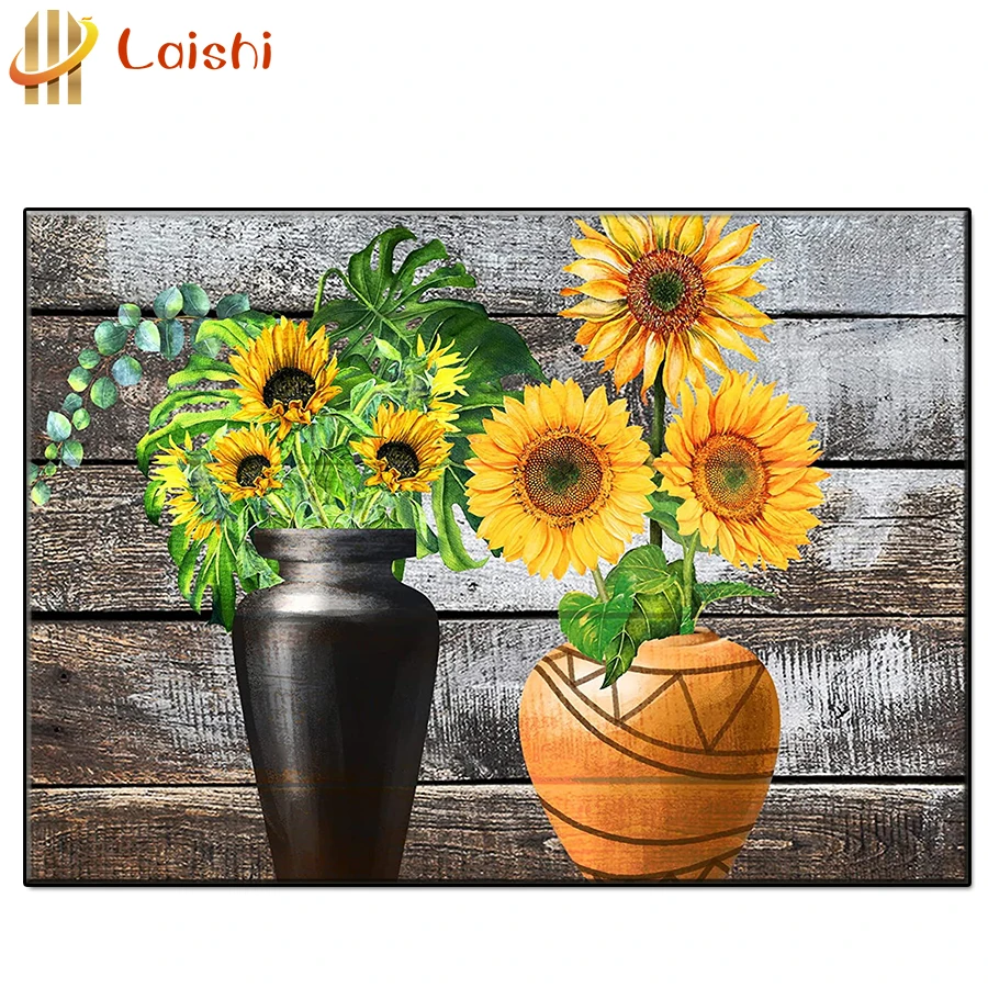 5D алмазная живопись для украшения дома сделай сам натюрморт ваза Подсолнух