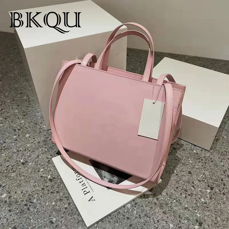 

European and American soft leather tote bag women's 2022 new solid color high-grade single shoulder diagonal bag