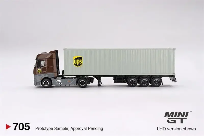 Мини GT 1:64 Actros прицеп w/40 футов контейнер 40 грузовик/фигурка литая модель