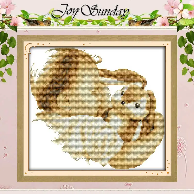 

Набор для вышивки крестиком Baby and His Doll 11CT 14CT, оптовая продажа, наборы для вышивки крестиком DMC ручной работы