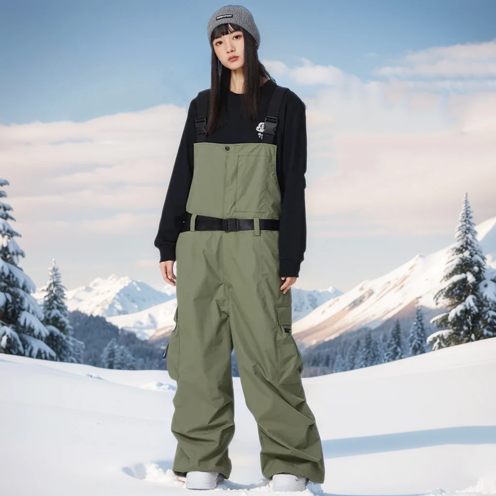 Новинка 2025 свободные штаны для катания на лыжах парные брюки-карго в стиле