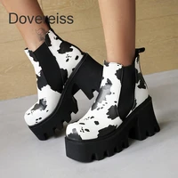 2022 winter woman fashion shoes boots sexy waterproof square toe chunky heels block heels half boots new big size 40 41 42 43