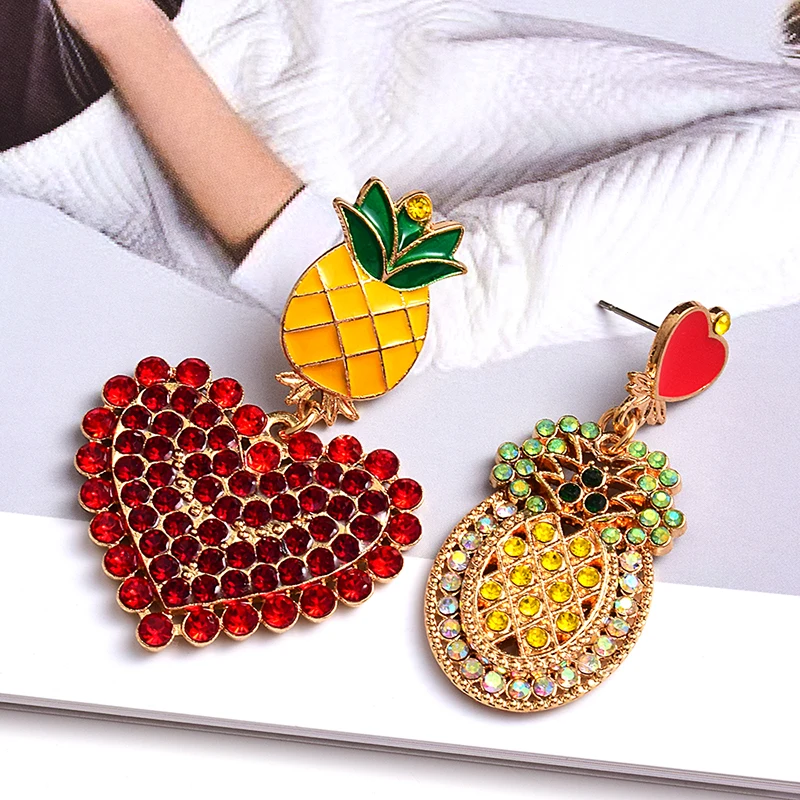 

Trend Crystal flower Tassel High Quality elegant Fashion Stud Earrings Prevent Allergy Women's Earrings exquisite