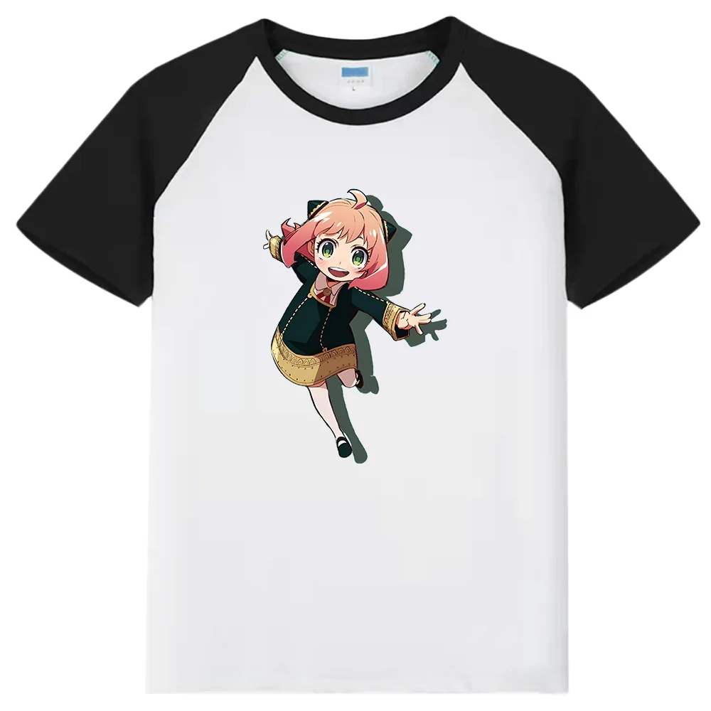 

Spy X Family T-Shirts Anime Boys Graphic Tee Casual SummerTops Girls Clothes Anya Forger Print Costumes for Kids 100% Cotton