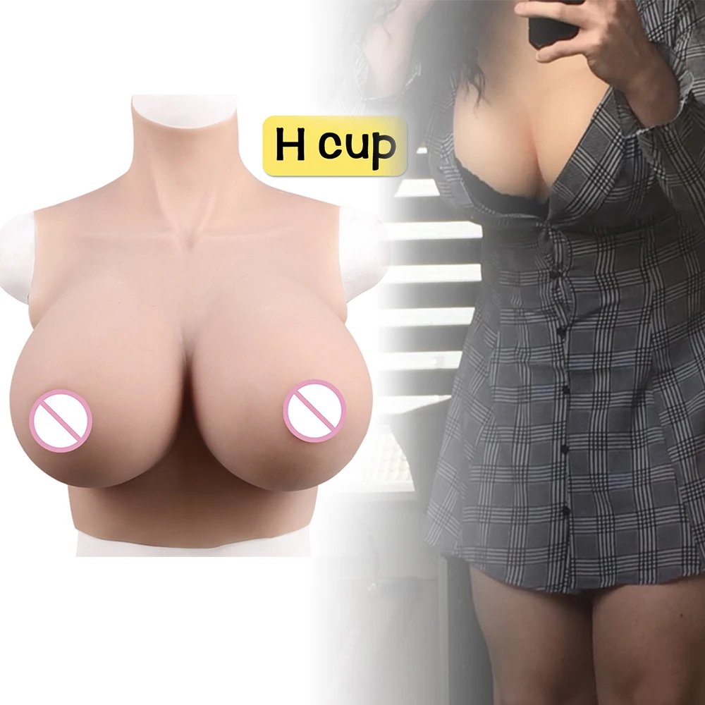 

G H Cup Silicone Breast Forms Fake Tits Enhancer for Crossdresser Drag Queen Silicone Breast Forms Fake Boobs Tits Breastplat