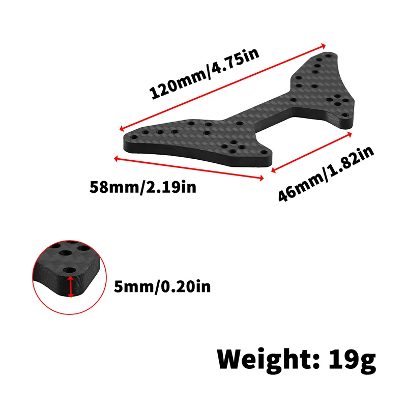 Фото Передняя и задняя ударная башня из углеродного волокна для 1/7 ARRMA FELONY INFRACTION 6S BLX LIMITLESS ALL-ROAD V2, детали для радиоуправляемых автомобилей и грузовиков # ARA320512 №4