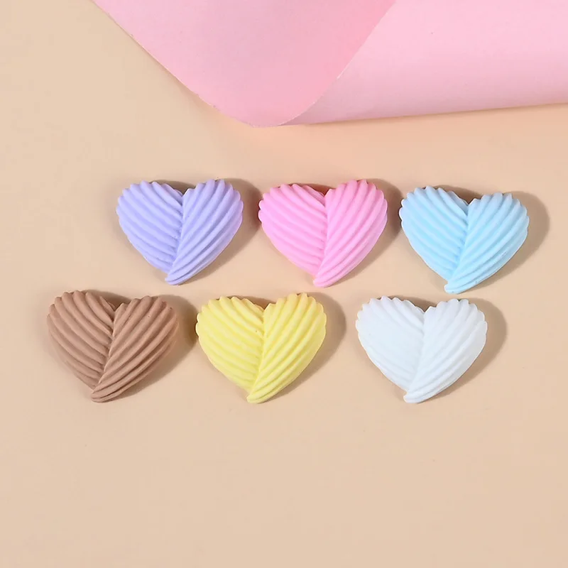 Pastel цвета сердца печенье еды хлеб торт каучуковые кабошоны 20 шт. украшения