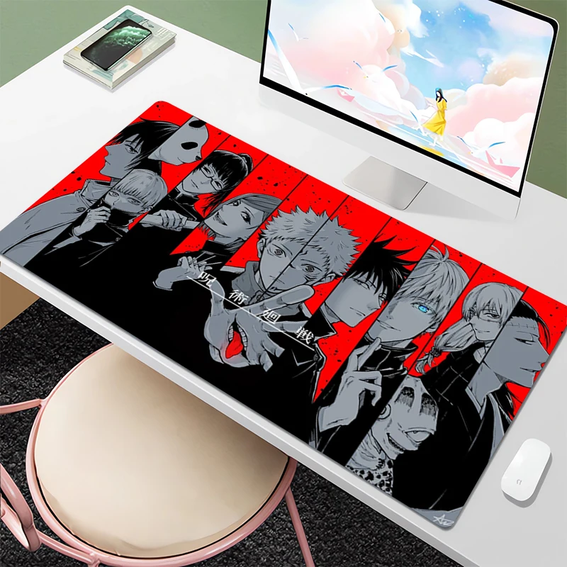 

Jujutsu Kaisen Anime Mouse Pad Gamer Gaming Laptop Accessories Mousepad Xxl Cute Desk Mat Mausepad Table Pads Deskmat MOUS Mats