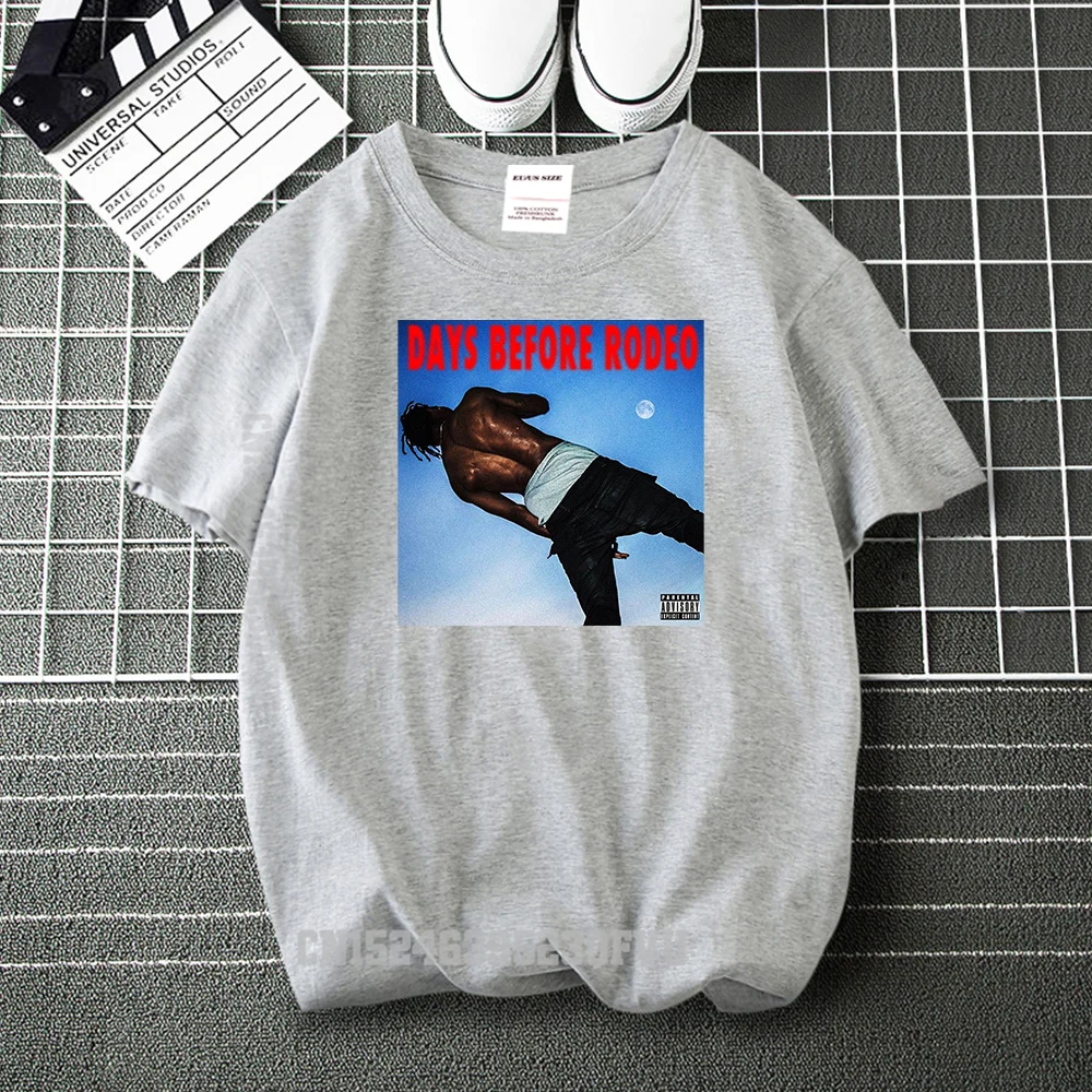 

Travis Days Before Rodeo Tee Shirt Men Album Fashion Tshirts Graphic Oversized Camisas Hombre Harajuku Clothes