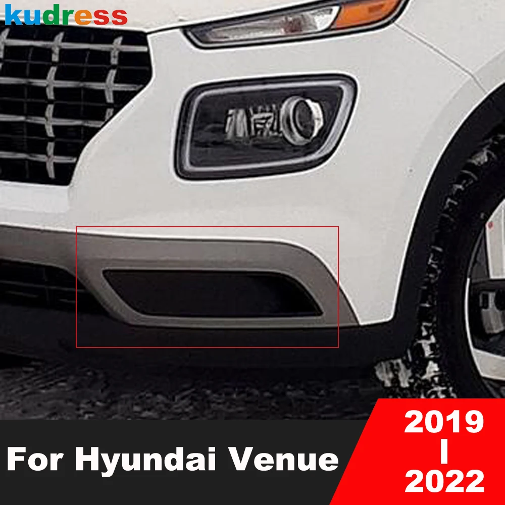 

Front Fog light Lamp Cover Trim For Hyundai Venue 2019 2020 2021 2022 ABS Chrome Foglight Frame Trims Sticker Car Styling 2pcs