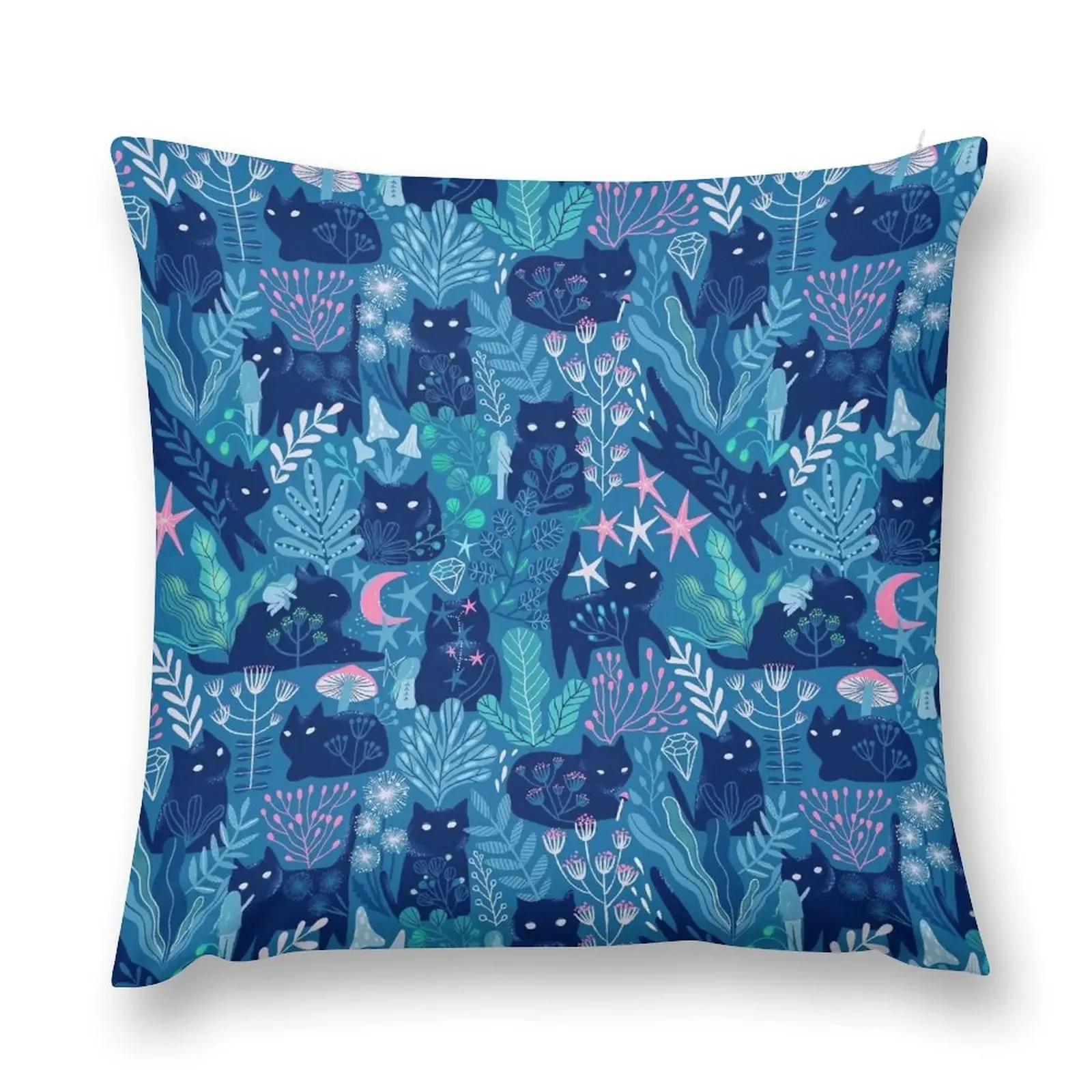 Фото подушка &quotАнна и кошка Миша - Меуджические друзья&quot полиэстер