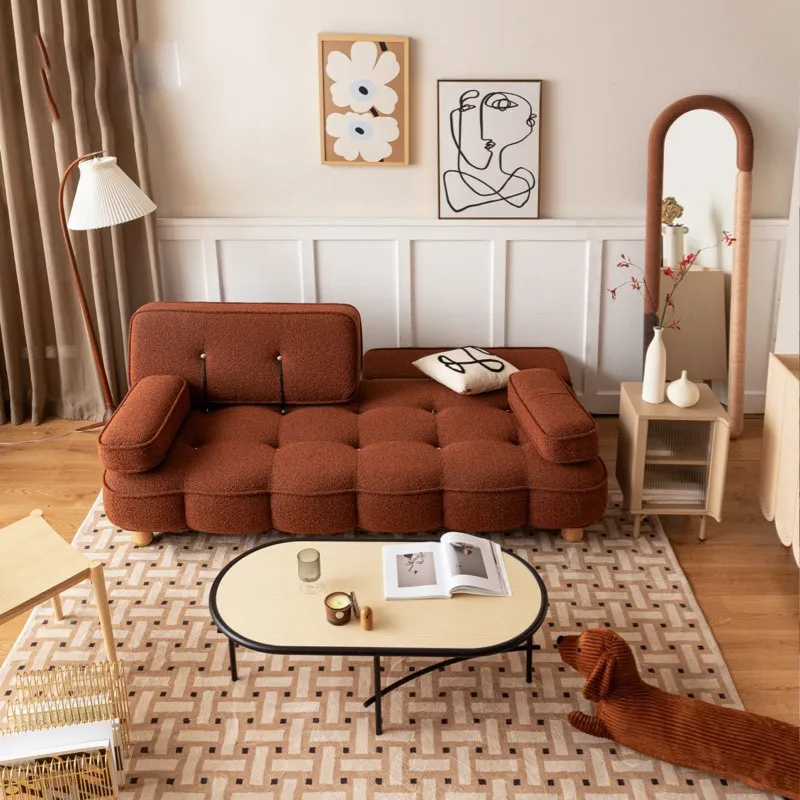 Частный диван-кровать из ткани с печеньем на заказ в скандинавском стиле для