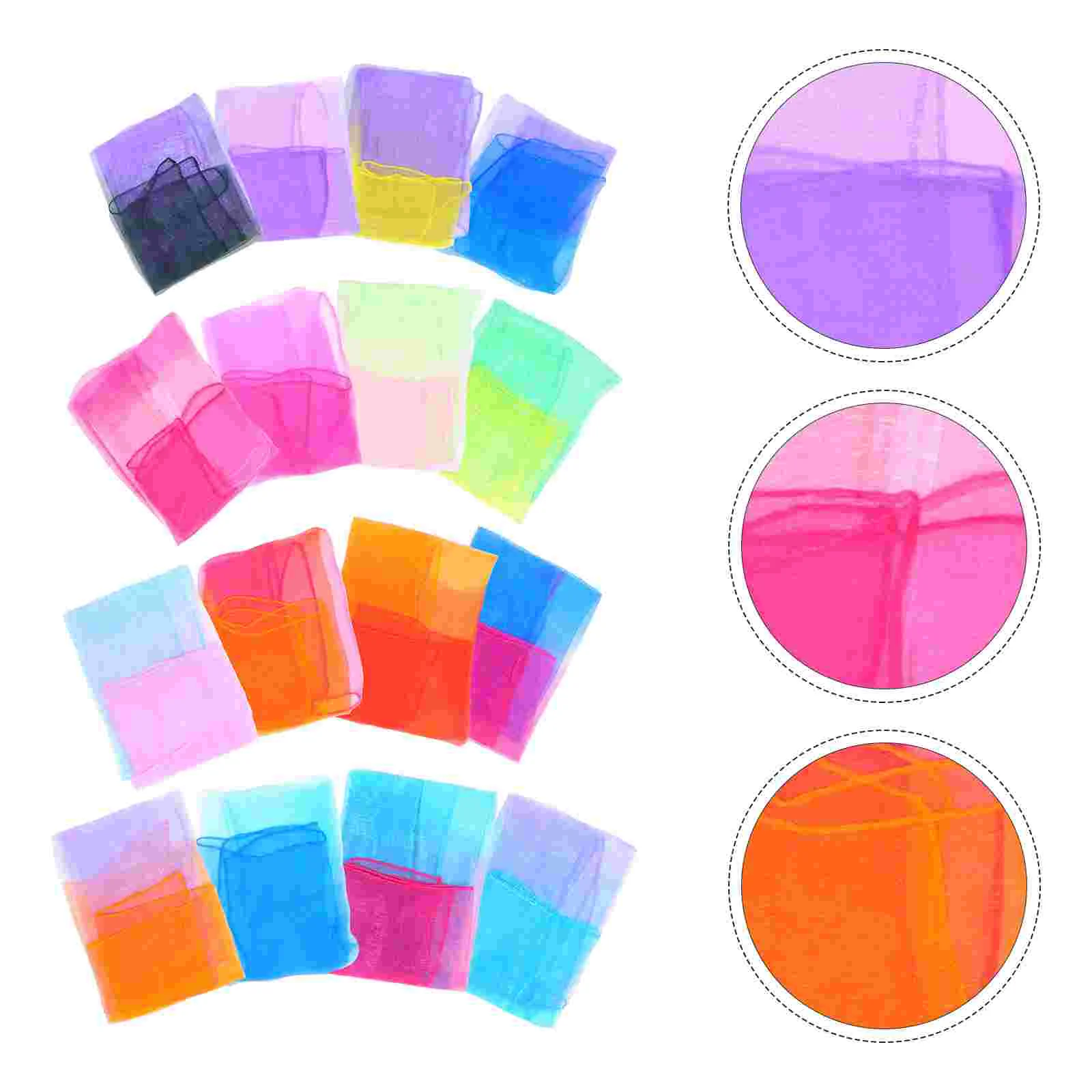 

30Pcs Dance Performance Scarf Delicate Neck Scarf Performance Prop Mixed Color