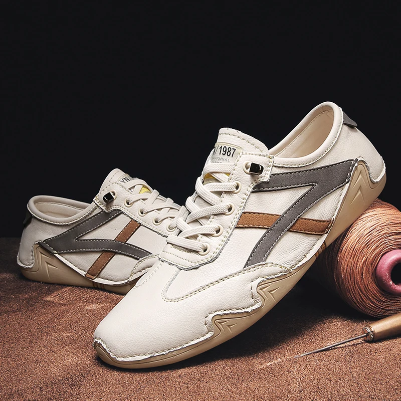 

Новинка 2022, мужские классические модные повседневные туфли, мягкие дышащие и удобные светильник кие уличные туфли