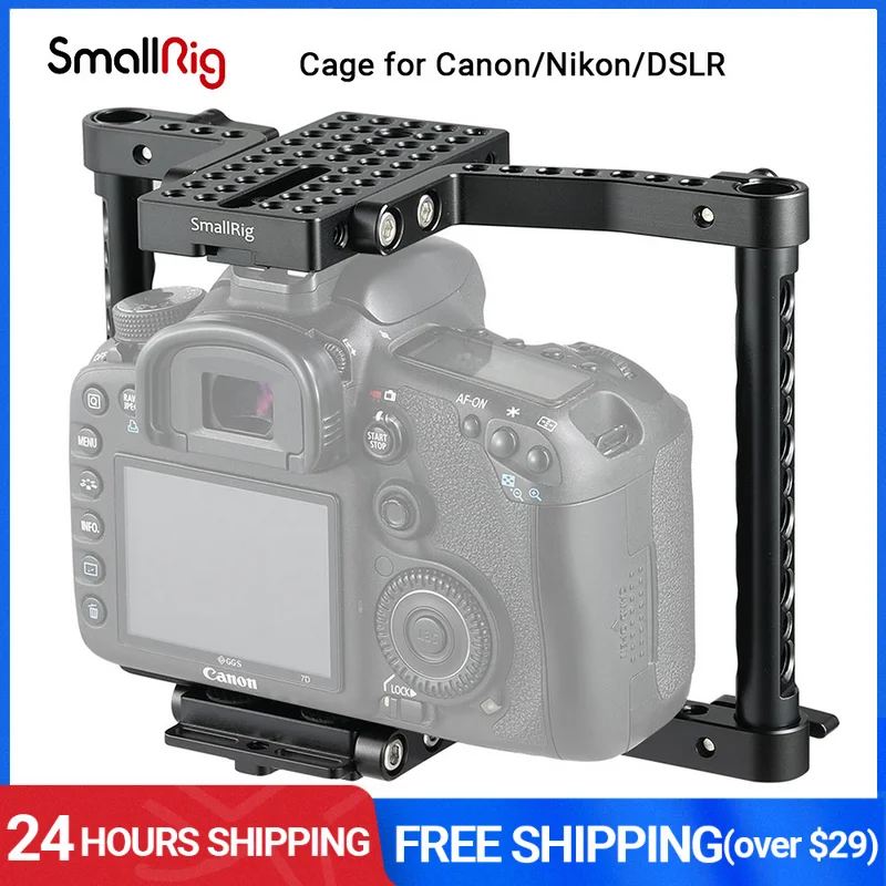 

Клетка SmallRig VersaFrame для камеры Canon 50 60 70 80D/Nikon D7000 7100 7200/Sony A9 DSLR Регулируемая клетка для камеры-1584