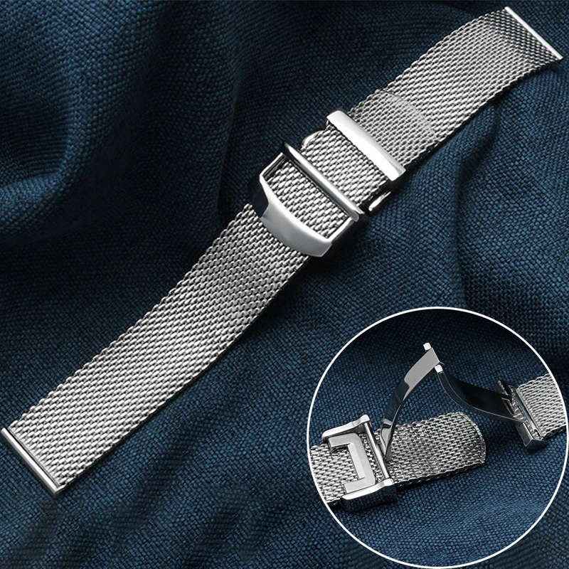 

Metal Mesh Watch Band 20mm22mm Wristband for IWC PORTOFINO PORTUGIESER Watch Accessories Milanese Stainless Steel Bracelet