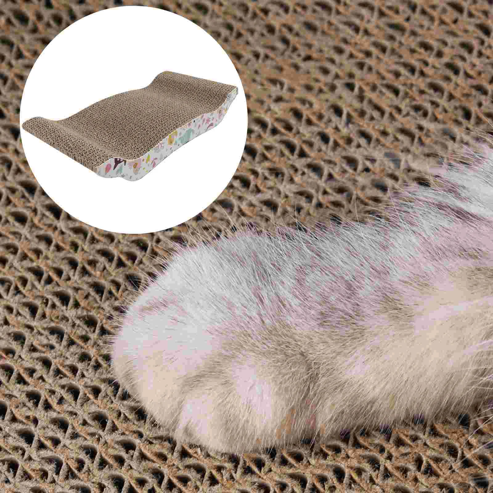 

Scratching Cat Pad Mat Reversible Cardboard Scratcher Claws Catnip Kitten Sofa Bedslip Panels
