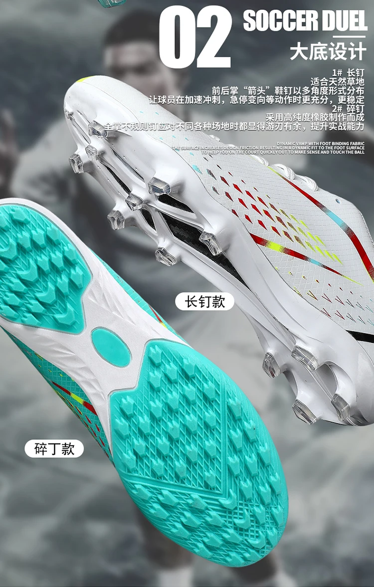 Hot Sale Mens Soccer Cleats High Ankle Football Shoes Long Spikes Outdoor Soccer Traing Boots For Men Women Soccer Shoe